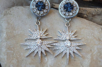 Silver Sparkle Star Earrings