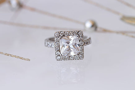 Silver Square Ring