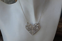 Silver Sterling 925 Heart Shaped Necklace