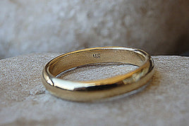 Simple Plain Wedding Band. 14K Solid Gold Ring. Womens Mens Gold Wedding Band For Her Him. Wedding Gold Band Ring. Gold Wedding Band Ring