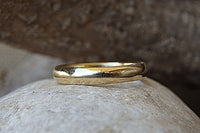 Simple Plain Wedding Band. 14K Solid Gold Ring. Womens Mens Gold Wedding Band For Her Him. Wedding Gold Band Ring. Gold Wedding Band Ring