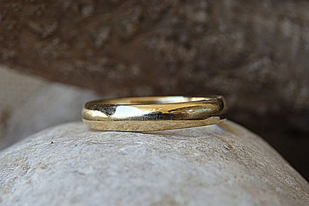 Simple Plain Wedding Band. 14K Solid Gold Ring. Womens Mens Gold Wedding Band For Her Him. Wedding Gold Band Ring. Gold Wedding Band Ring