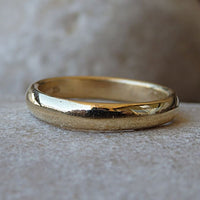 Simple Plain Wedding Band. 14K Solid Gold Ring. Womens Mens Gold Wedding Band For Her Him. Wedding Gold Band Ring. Gold Wedding Band Ring