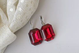 Simple Red Earrings