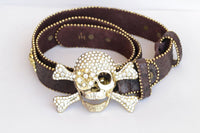 Skull Leather Belt