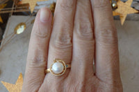 Solitaire Pearl Ring