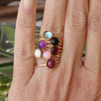 Stackable Birthstone Ring. Thin Ring. Gold Stacking Rings. Gold Filled Rings. Minimalist Ring. Stackable Gemstone Rings. Custom Birthstone