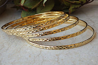 Stacking Bangle. Hammered Bracelet. Stacking Bracelets. Gold Stacking Bangle. Slim Bracelet. Thin Bangles. Bangles Bracelet. Set Of Bangles