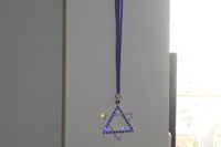 Star Of David Decoration. Jewish Decor. Blue Clear Rebeka Ornament Wall Decor. Jewish Home Decor. Judaica Wall Hanging. Jewish Star Suede