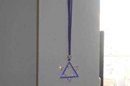 Star Of David Decoration. Jewish Decor. Blue Clear Rebeka Ornament Wall Decor. Jewish Home Decor. Judaica Wall Hanging. Jewish Star Suede