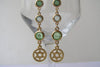 Star Of David Earrings. Drop And Dangle . Jewish Jewelry. Israel Jewelry. Jewish Star Earrings. Green Rebeka Long Chandelier Earrings