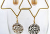 Star Of David Earrings. Jewish Jewelry. Israeli Jewelry. Hebrew Jewelry. Shema Israel Jewelry. Gold Peach Pearl Rebeka Wedding Gift