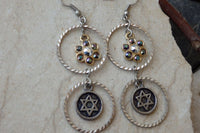 Star Of David Earrings. Jewish Silver Gold. Charms Rebeka Magen David Earrings. Shield Of David Womens Jewelry. Israeli Designers