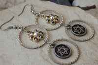 Star Of David Earrings. Jewish Silver Gold. Charms Rebeka Magen David Earrings. Shield Of David Womens Jewelry. Israeli Designers