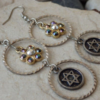 Star Of David Earrings. Jewish Silver Gold. Charms Rebeka Magen David Earrings. Shield Of David Womens Jewelry. Israeli Designers