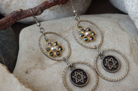 Star Of David Earrings. Jewish Silver Gold. Charms Rebeka Magen David Earrings. Shield Of David Womens Jewelry. Israeli Designers