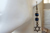 Star Of David Earrings. Montana Blue Rebeka Earrings. Kabbalah Earrings. Jewish Jewelry. Blue Long Earrings. Religious Dangle Earrings