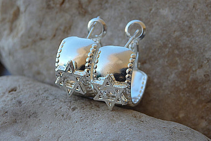 Star Of David Earrings.silver Jewish Earrings. Jewish Jewelry. Judaica Jewelry. Star Of David. Hanukkah Earrings Gift. Small Hoop Earrings.