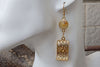 Star Of David Gold Earrings. Rebeka Star Of David Earrings. Kabbalah Earrings. Jewish Jewelry. Israel Jewelry. David Star Dangle Earrings