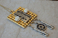 Star Of David Jewelry. Davids Violin Pendant. Kabbalah Jewelry. Star Of David Necklace. Bible Jewish Necklace.