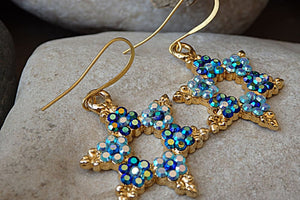 Star Of David Jewelry. Star Of David Earrings. Judaica Jewelry. Jewish Earrings. Jewish Judaism Jewelry