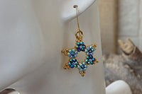 Star Of David Jewelry. Star Of David Earrings. Judaica Jewelry. Jewish Earrings. Jewish Judaism Jewelry