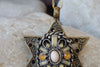 Star Of David Jewelry. Jewish Charms Pendant Necklace. Statement Magen David Pendant. Brass Necklace. Judaica Jewelry. Religious Necklace