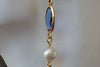 Star Of David Rebeka Earrings. Jewish Jewelry. Israeli Jewelry. Star Of David Jewelry.magen David Earrings. Blue And Pearl Charm Jewish