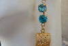 Star Of David Turquoise Earrings. Rebeka Star Of David Earrings. Jewish Jewelry. Passover Gift. Dangle Earrings. Gold Blue Magen David