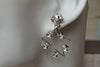 Star Shaped Earrings. Diamond Like. Rebeka Earrings. Cool Jewelry. Crystal Silver Earrings.starfish Wedding.bridal Shooting Star Earrings