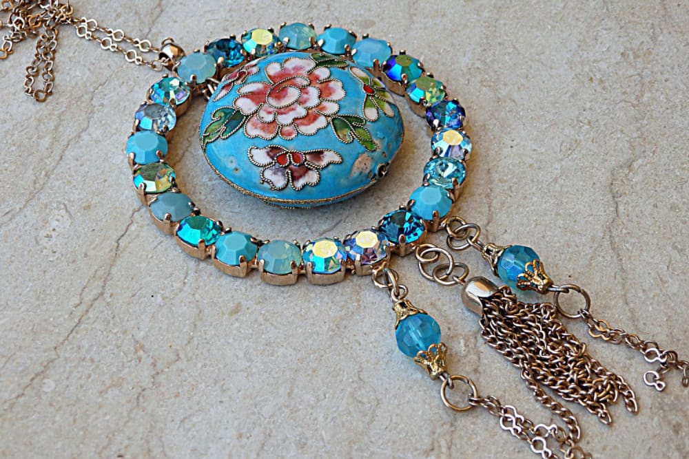 Flower Jewelry Set, Womens Necklace, Wrap good Bracelet, Gift for Her, Womens Boho Jewelry.