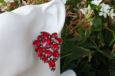 Statement Ruby Earrings