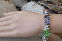 Stretched Bracelet. Rebeka Bangle. Multi Color Bracelet. Pearl Bracelet. Beaded Bracelet. Acrylic Plastic Flexible Beaded Bracelet.bangle