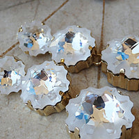 Rebeka Big Earrings. Bridal Crystal Earrings. Flower Earrings. White Earrings. Wedding Jewelry. Long Bridal Earrings. Chandelier Earrings
