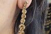 Rebeka Brown Long Earrings Studs. Bridal Brown Earrings. Champagne Crystal Earrings. Classic Earrings For Women.elegant Earrings For Her
