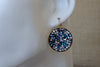 Rebeka Crystal Rock Earrings. Rounded Drop Earrings. Blue Rebeka Stones Earrings. Rhinestone Disk Earrings. Women Jewelry Gift For Her