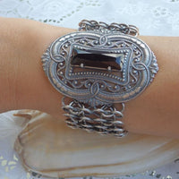 Rebeka Rhinestone Bangle. Bridal Bracelet. Ethnic Bracelet. Statement Jewelry