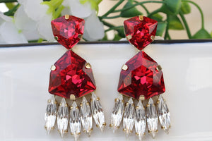 Rebeka Ruby Red Earrings