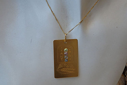 Tag Dogs Bible Necklace. Tablets Pendant. Torah Stamped Jewelry. Jewish Necklace. Rebeka Necklace. Engraved Hebrew Pendant. Wedding Gift