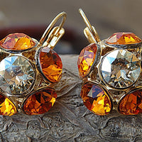 Tangerine Halo Earrings