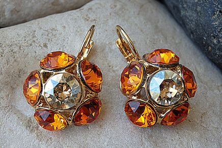 Tangerine Halo Earrings