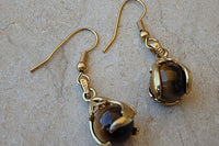 Tiger Eye Earrings.gemstone Beaded Drop Earrings