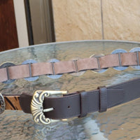 Tiger Leather Belt