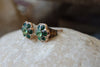 Tiny Green Stud Earrings. Emerald Rebeka Crystal Stud Earrings. Small Green Post Earrings. Emerald Post Earrings. Rose Gold Flower Posts