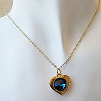 Tiny Heart Necklace. Mom Necklace. Mother Day Gift Idea. Yellow Rebeka Gold Pendant. Heart Shaped Jewelry For Wife Girlfriend. For Her