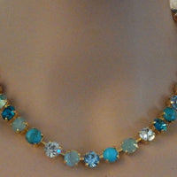 Turquoise And Crystal Necklace