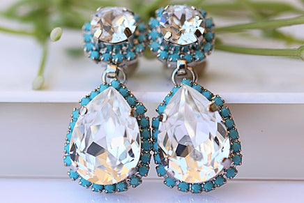 Turquoise And Silver Earrings