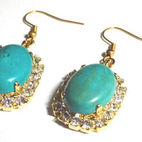 Turquoise And Rebeka Earrings. Gemstone Natural Earrings. Bridal Drop And Dangle Earrings. Bohemian Jewelry. Chic Classic Earrings.