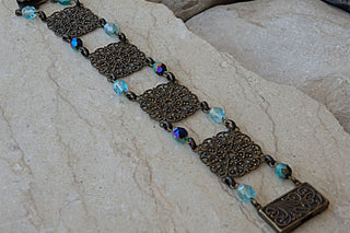 Turquoise Brass Bracelet