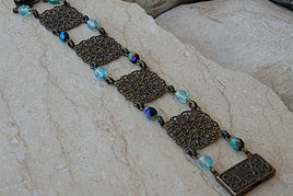 Turquoise Brass Bracelet